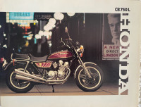 1979 Honda CB750 Limited Edition Original 4 Pg Dealer Brochure 