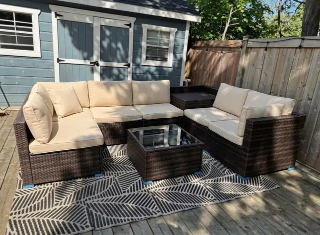 8 pcs outdoor sectional patio set  in Patio & Garden Furniture in Markham / York Region - Image 2