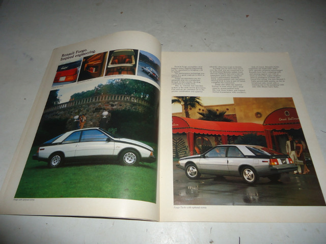 1982 RENAULT FUEGO DEALER SALES BROCHURE. CAN MAIL IN CANADA. in Arts & Collectibles in Belleville - Image 3