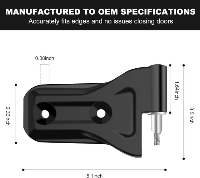 New Door Hinges for Jeep Wrangler JL 2018 2019 2020 2021 in Other Parts & Accessories in Edmonton - Image 2