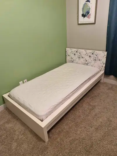 Twin bed frame & Sealy mattress in food condition , View more