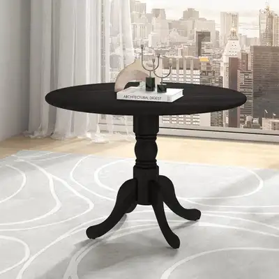 Mid-Century Round Pedestal Dining Table, View more