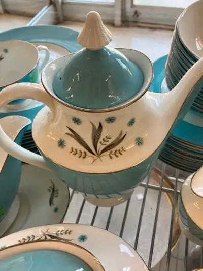 Large set of Royal Doulton Bone China dishes Will sell individual pieces Coffee pot in picture shows...