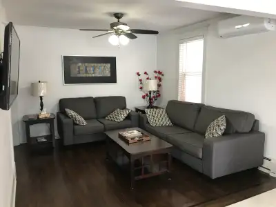 Two bedroom apartment furnished with all utility Internet, electricity, hot water, and heat are incl...