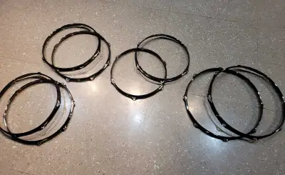 Drum hoops, triple flanged, black nickel, View more