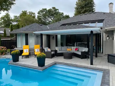 Get your backyard into an amazing oasis , all custom made on site . Pool houses with washroom , caba...