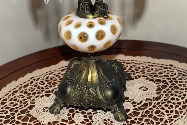 Antique Crystal Lamp in Arts & Collectibles in Barrie - Image 4