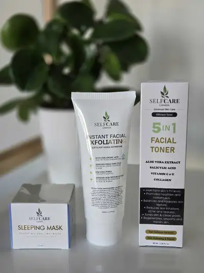 SelfCare Canada Skincare Set - Toner, exfoliating, mask, View more