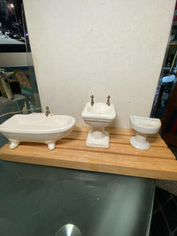 Dollhouse Porcelain White Bathroom Suite Set