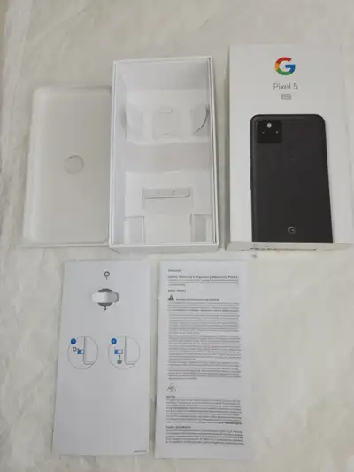 Google Pixel 5 5G, black, 128GB, box only, NO PHONE $10, View more