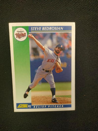 1992 Score92 Steve Bedrosian Relief Pitcher Minnesota Twins Card
