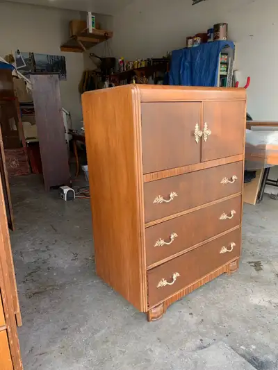 Waterfall highboy chest of drawers, View more