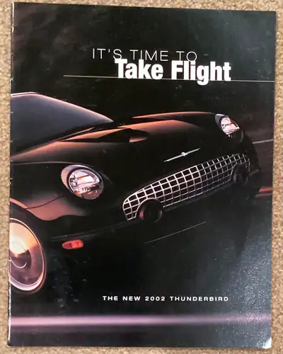 2002 THUNDERBIRD BROCHURE FOR SALE THIS ENGLISH BROCHURE HAS 12 coloured pages Showing this great ca...