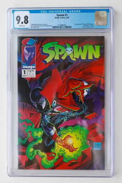 Spawn 1 in CGC 9.8 and Tank Girl 1 (1991) in CGC 9.0 White pages, View more
