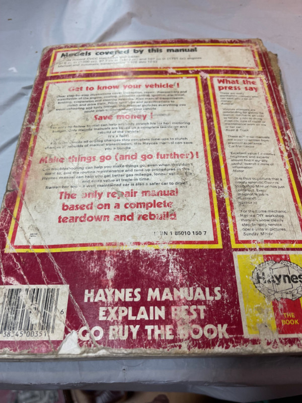 HAYNES 1976 -1983 HONDA ACCORD CVCC REPAIR MANUAL #M1575 in Textbooks in Edmonton - Image 3