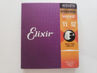 Elixir 11-52 Nanoweb acoustic guitar strings