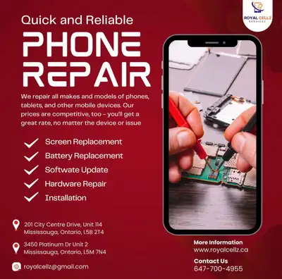 We Repair! All Cell Phones, Laptops, MacBook's, &Tablets, View more