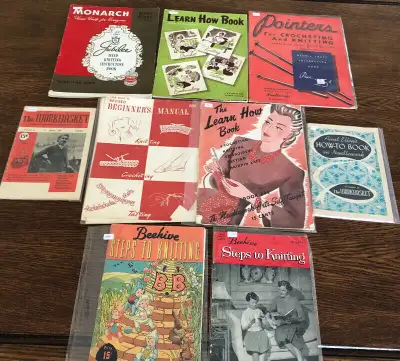 How To Books for Knitting ..Crocheting.....Tatting..Embroidery, View more