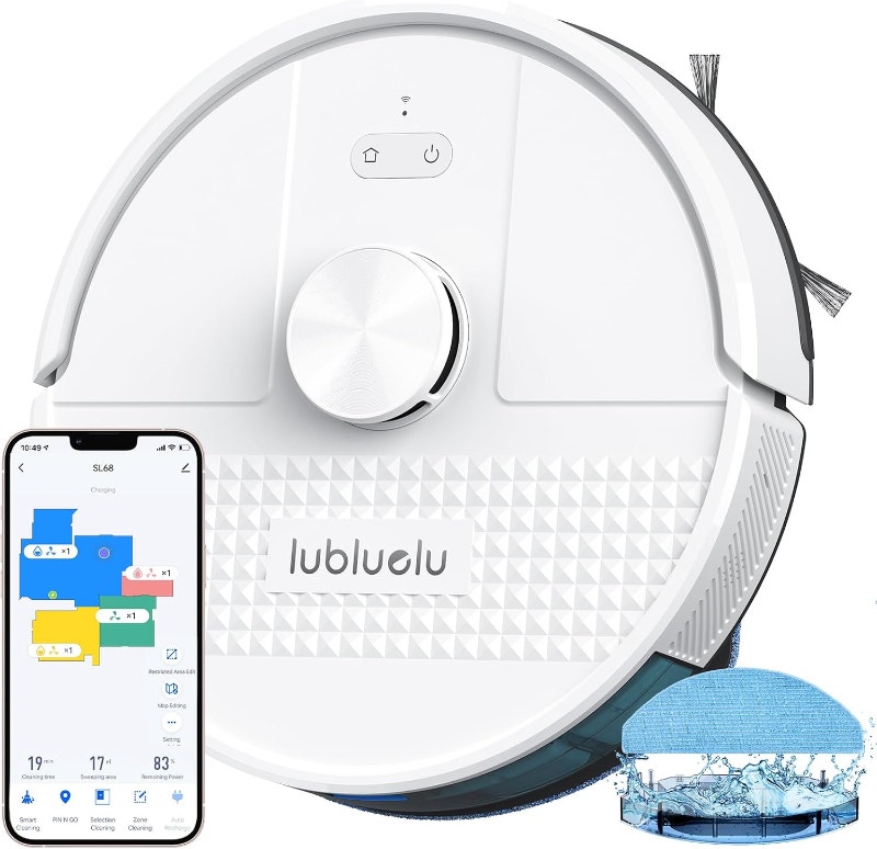 New Lubluelu Robot Vacuum 4500Pa,3-in-1 Robot Vac and Mop,Lidar ...