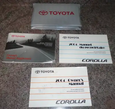 Complete 2004 Toyota Corolla owner’s manuals for sale - includes original Owner’s Manuals in English...