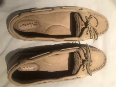 Ladies Biege  Sperry Topsiders  size 8.5, View more