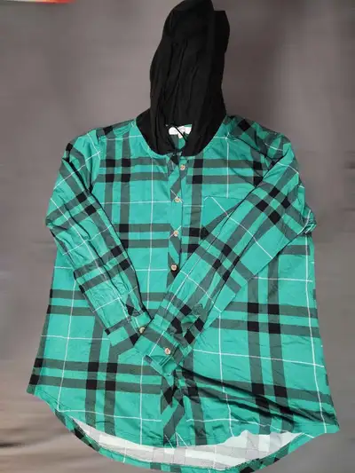 myStyle Women's Plaid Hoodie Shirt - XL, View more