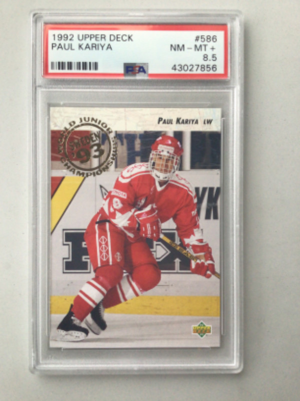 PAUL KARIYA … ONLY ROOKIE … UNGRADED + PSA 8.5 ($55), 10 ($200) in Arts & Collectibles in City of Halifax - Image 3