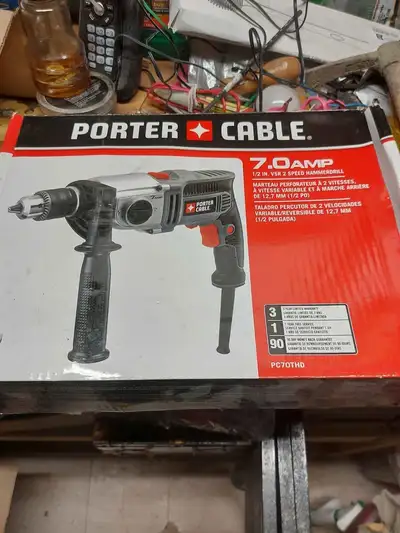 NEW!! - Porter and Cable 1/2 inch hammer drill., View more