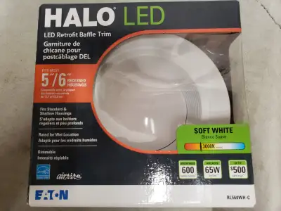 NEW Halo LED Retrofit Baffle Trim Light Fixture, View more