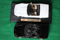 Die-Cast Metal Corvettes: 2005 Black, 1996 White, Big 1:18 Scale