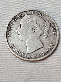1894 Silver Newfoundland 20 Cents Coin(NFLD Queen Victoria