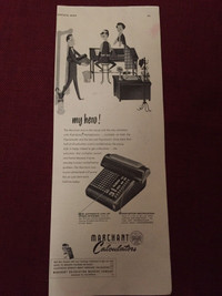 1951 Marchant Calculators Original Ad