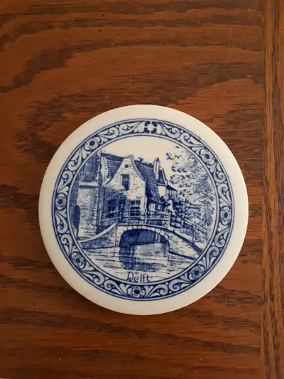 Vintage Delft Ceramic Coaster, View more