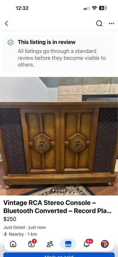 Vintage RCA Stereo Console – Bluetooth Converted – Record Player, View more