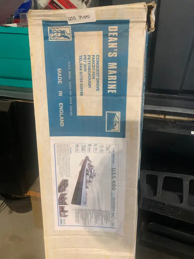 RC 1/96 scale Uss Kidd with everything needed to build
