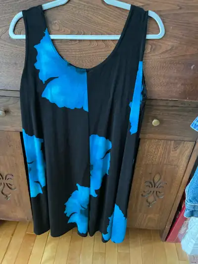 Blue and black dress $15 Red cocktail dress $30 Green suit $35 Never been worn Jacket $30