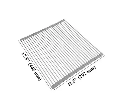 BRAND NEW-17.5” X 11.5” roll up over the sink dish drying rack, View more