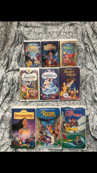 Disney VHS videos.  (Black Diamond) ,(Masterpiece)