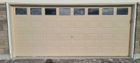 Insulated double car garage door (16 ft x 7 ft)