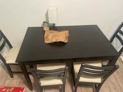 Table and 4 chairs , View more