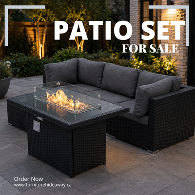 5 PIECE PATIO SETwith firetableUPGRADE your Patio Now!-, View more