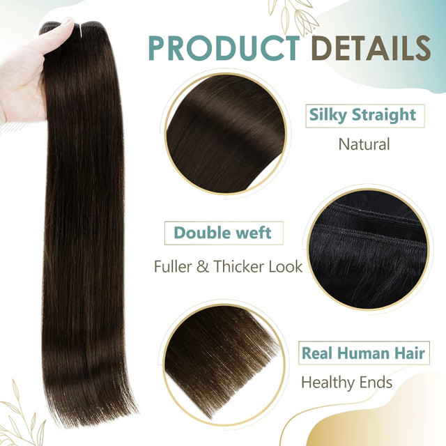 NEW: 18 Inch Sew in Weft Real Human Hair Extensions in Health & Special Needs in Markham / York Region - Image 3