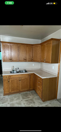 Kitchen cabinets with counter top 