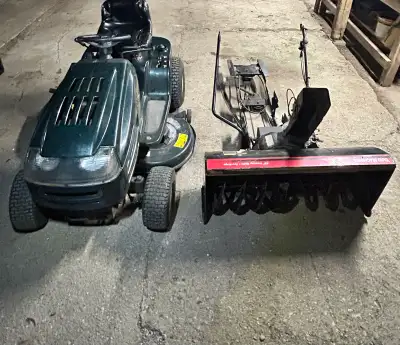 Mainly used for snow blowing. Currently mower is attached for new buyer. Bundle comes complete with...