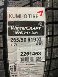 4 Brand New Kumho Wintercraft WS 71 SUV 265/50R19 XL  Winter