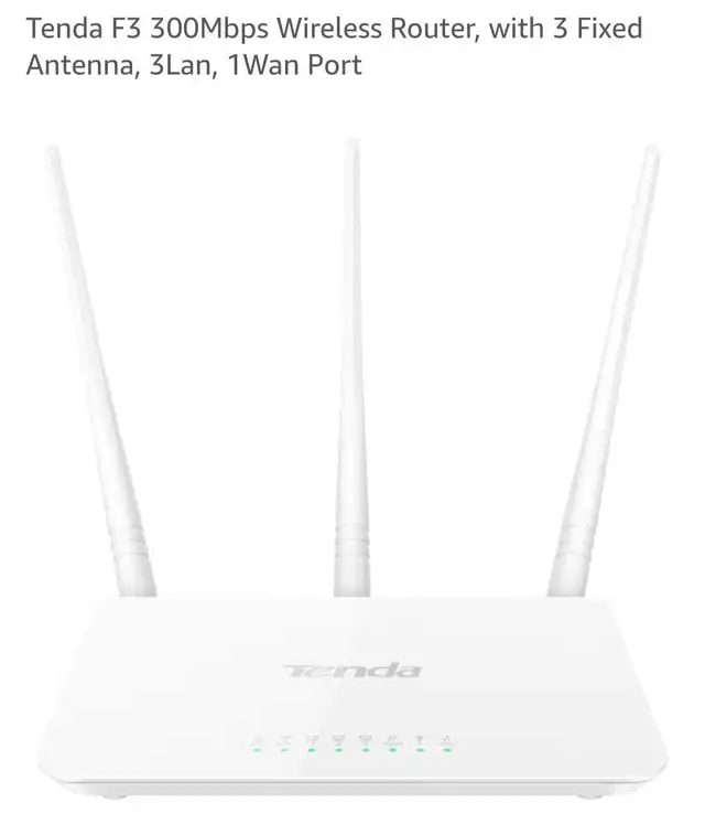 Tenda F3 300Mbps Wireless Router, with 3 Fixed Antenna, 3Lan, 64529143282818120