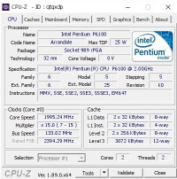 Intel Pentium P6100 64-bit Laptop CPU