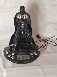 Star Wars Darth Vader Radio Alarm Clock Statue - Working