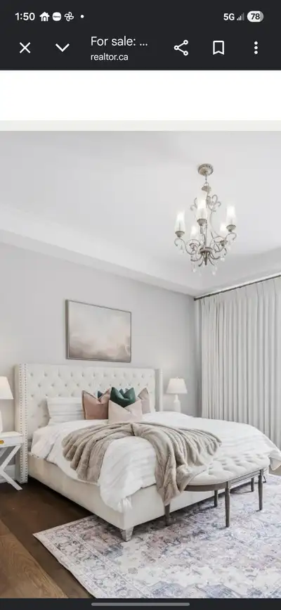 Free king sized tufted bed, View more