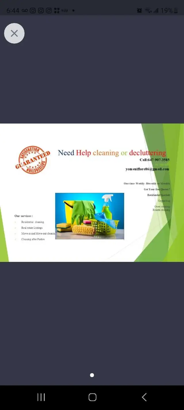 cleaning Lady services64728170904579120
